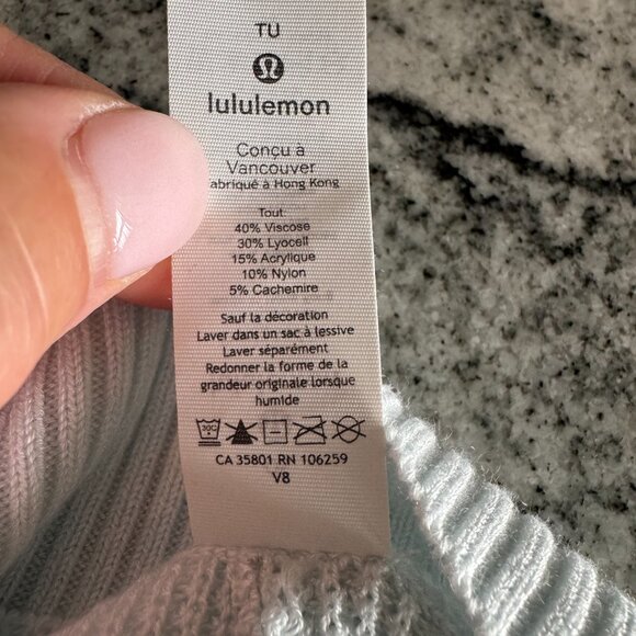 Lululemon Foward Flow poncho Almost Blue. super soft cashmere blend - Picture 7 of 7